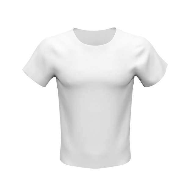 Vector white basic unisex t-shirt