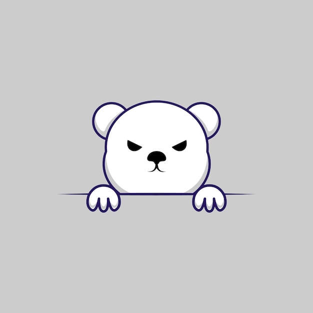 Vector white bear