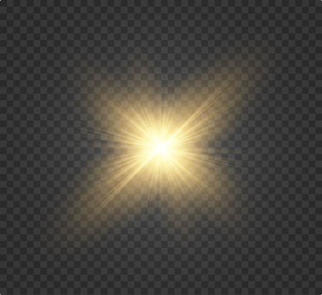 White beautiful light explodes in a transparent explosion. , bright illustration for perfect effect with sparkles. Bright Star. Transparent gloss gradient shine, bright flash.