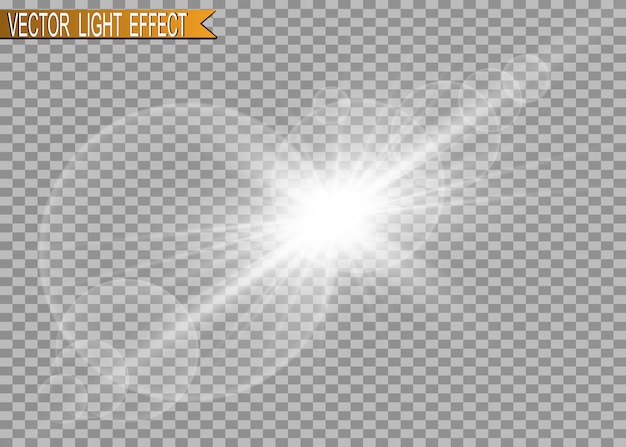 Белый красивый свет взрывается прозрачным взрывом. вектор, яркие иллюстрации для идеального эффекта с блестками. яркая звезда. прозрачный блеск градиента блеска, яркая вспышка