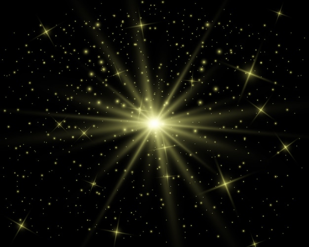 白い美しい光が透明な爆発で爆発します。輝きと完璧な効果のためのベクトル、明るいイラスト。輝く星。グラデーショングラデーションの透明な輝き、明るいフラッシュ。