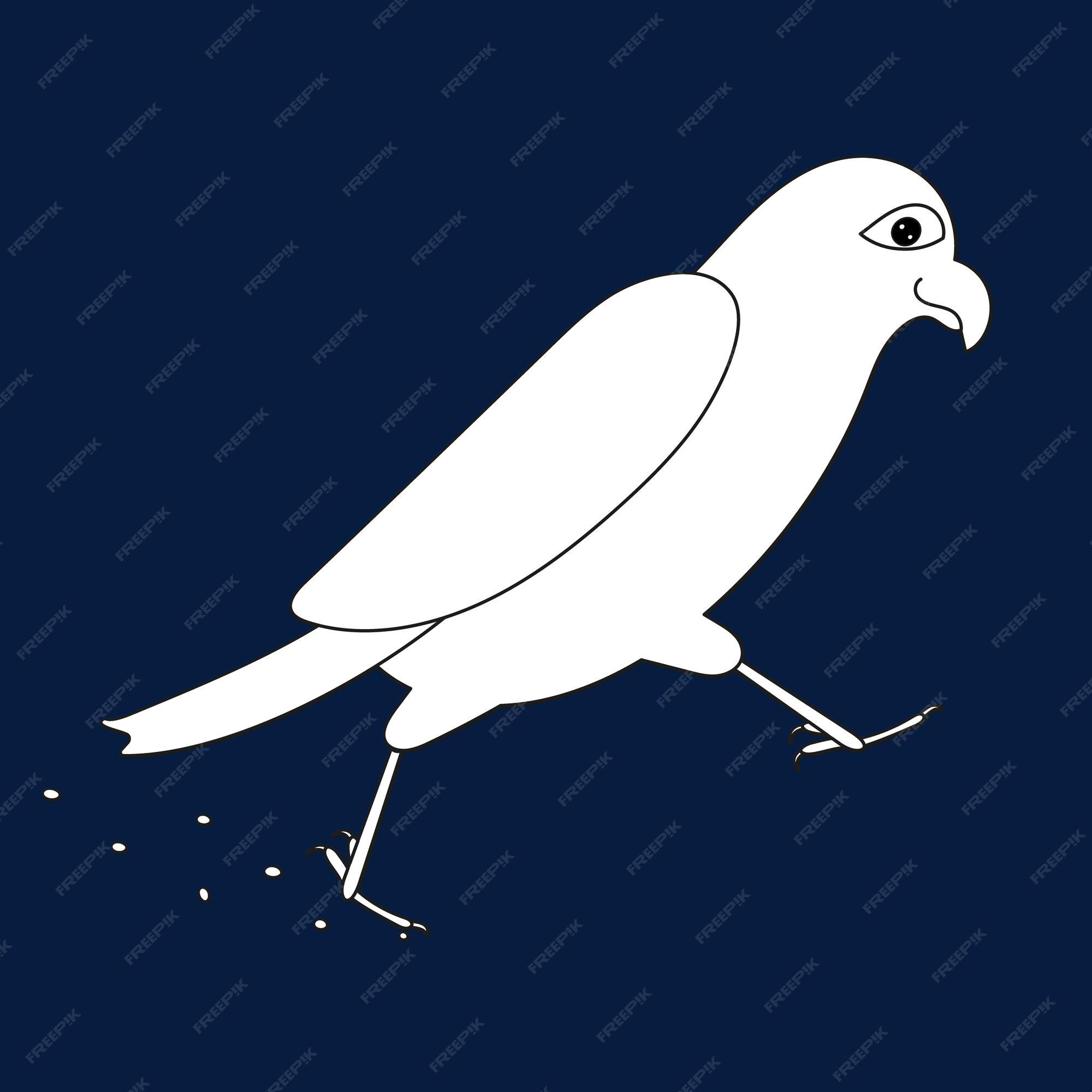 Premium Vector | A white bird