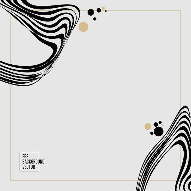 白黒抽象形状パターンベクトル背景