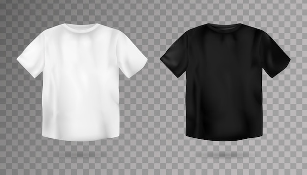 White and black tshirt template