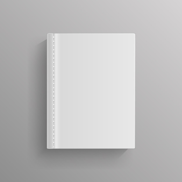 Vector white blank book cover template