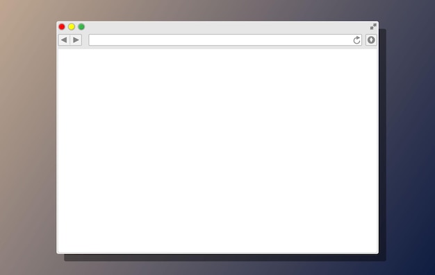 White blank browser window