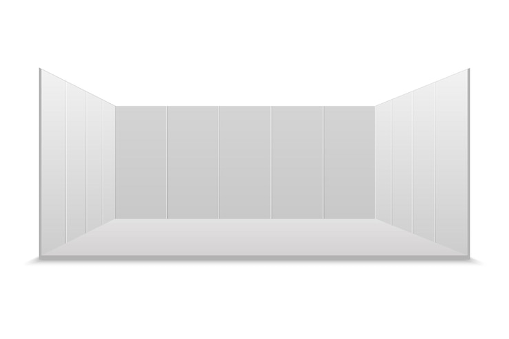 Vector white blank exhibition stand