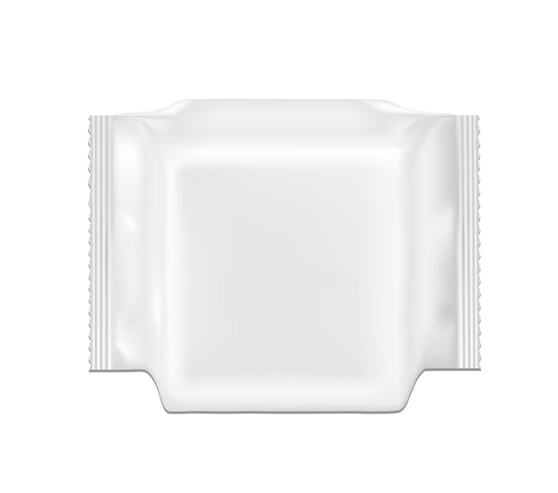 White blank foil food snack pack for chips candy and other products