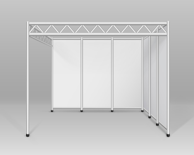 White blank indoor trade exhibition booth standard stand