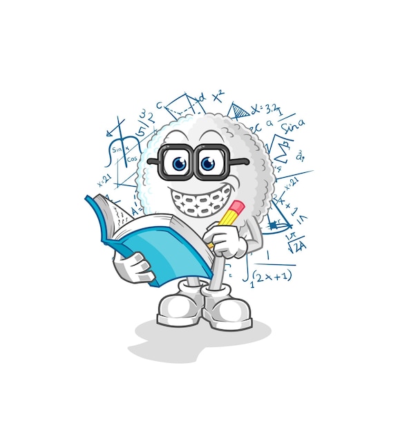 White blood geek cartoon cartoon mascot vector