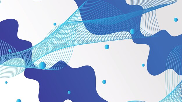 White and blue gradient dynamic fluid shapes abstract background