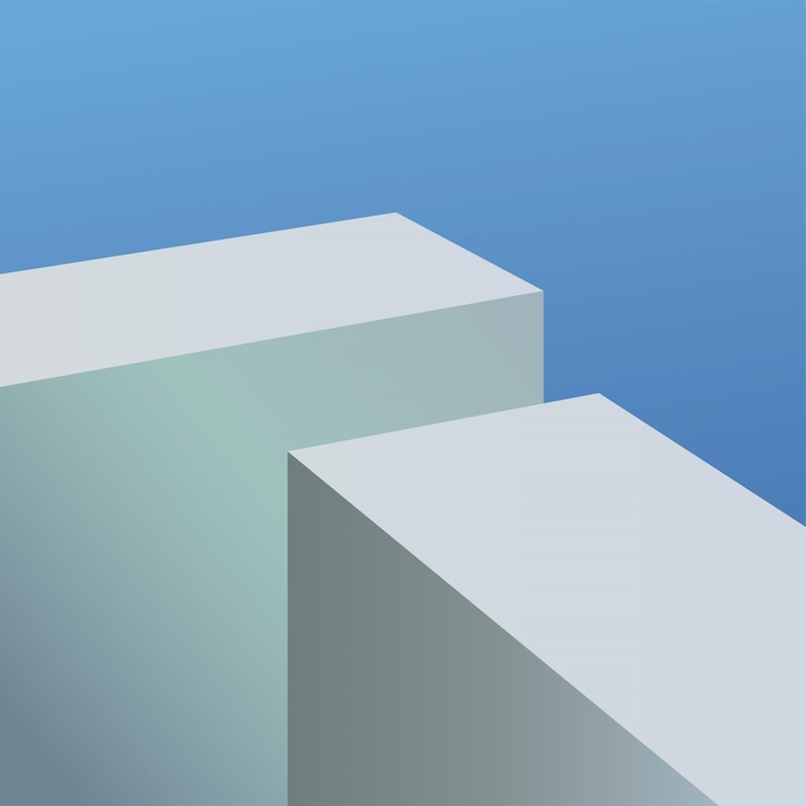 Vector white and blue sky podium product presentation vector illustration