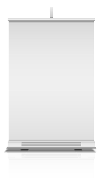 Макет белой доски. реалистичный презентационный бумажный дисплей на белом фоне.