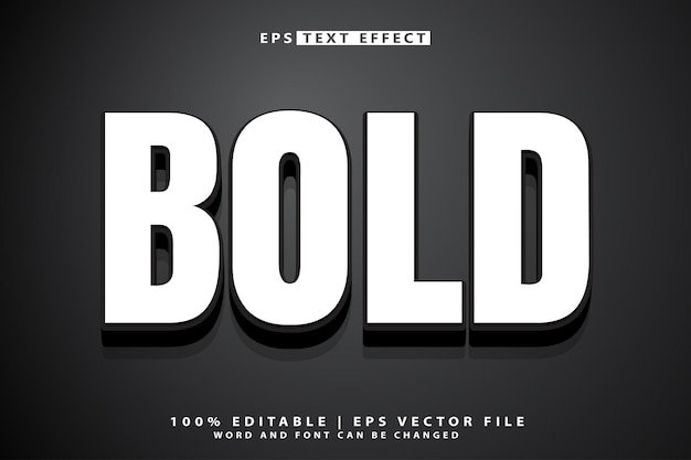 white bold 3d editable text effect