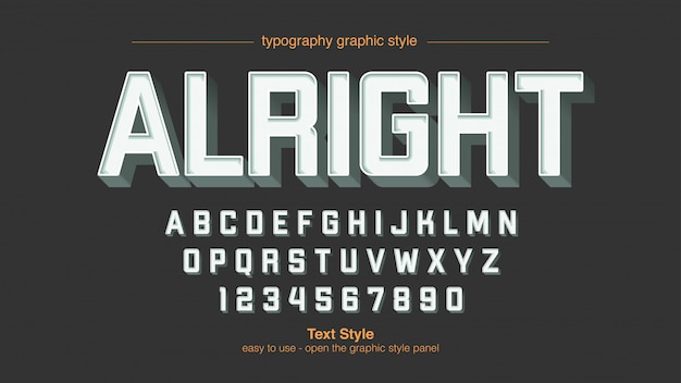 Vector white bold display uppercase typography