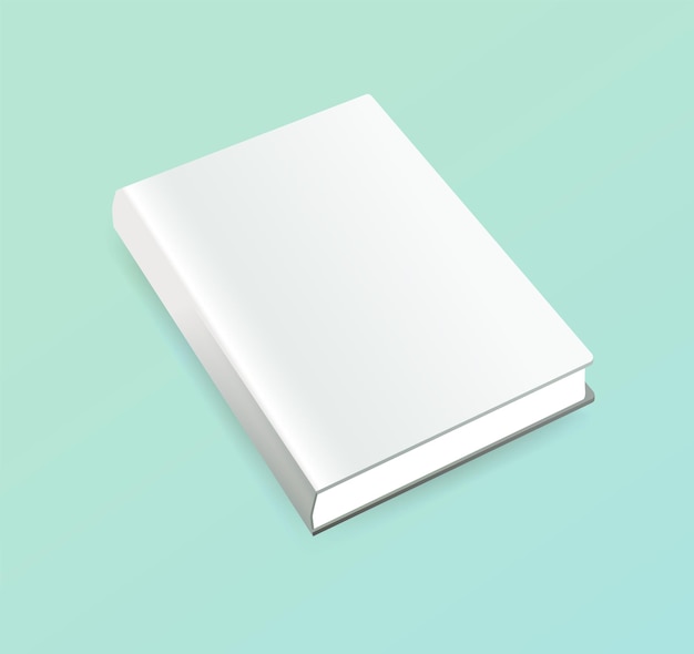 White Book Cover Blank Mockup Illustration Office Magazine Template