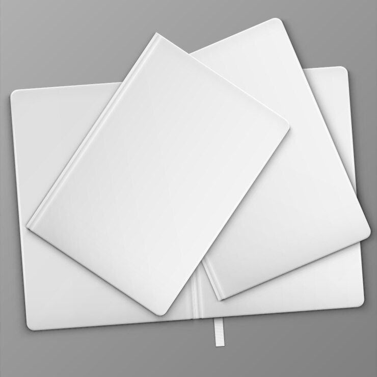 Vector white books on the table