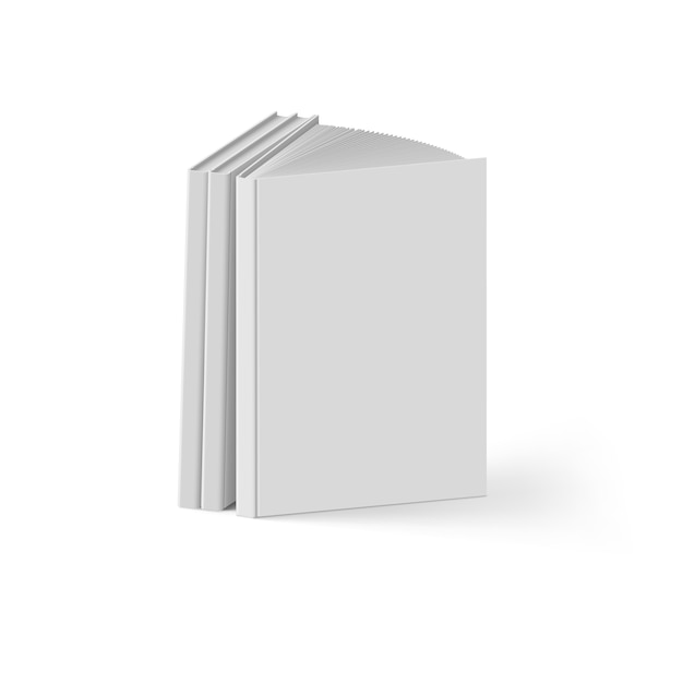 Vector white books