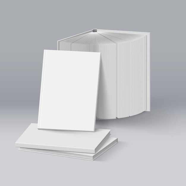 Vector white books