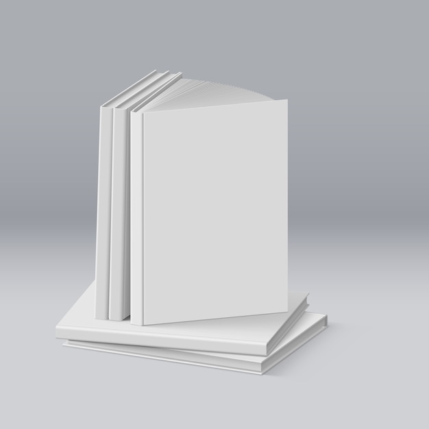 Vector white books