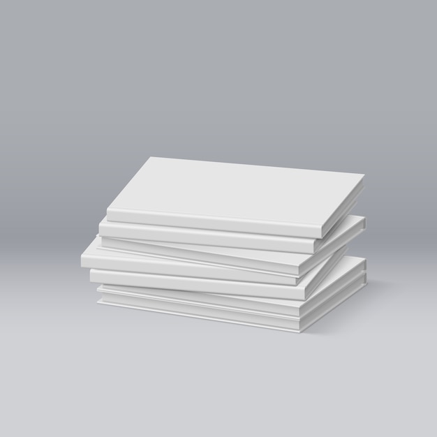 Vector white books