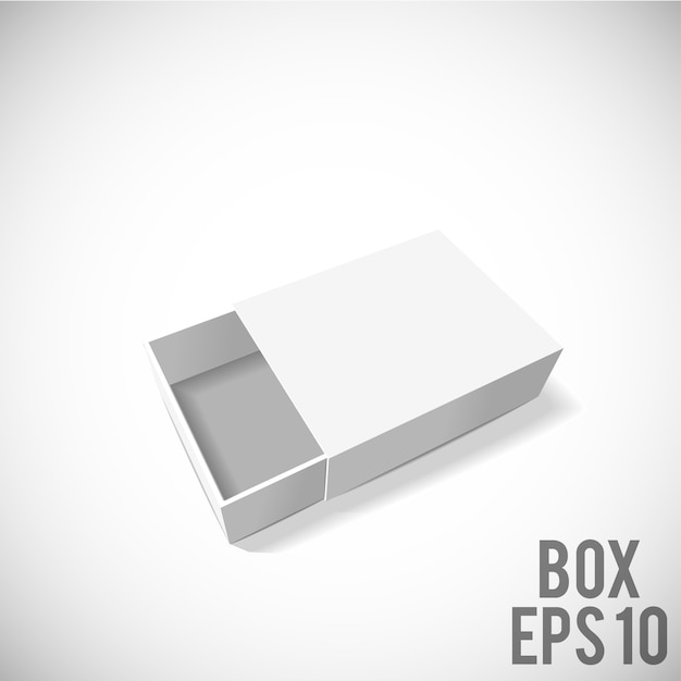 Vector white box mockup  cardboard package eps 10