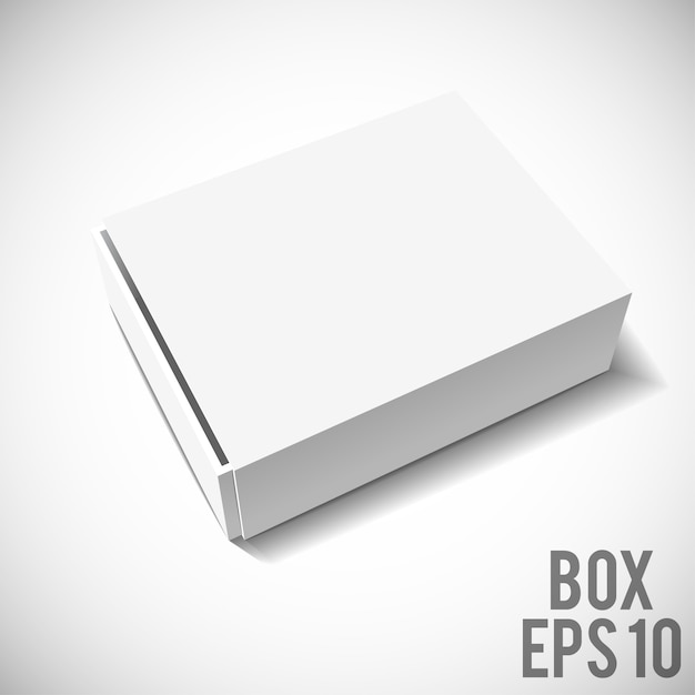 White box  mockup isolated on white