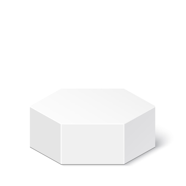 白い箱。パッケージ。多面体。 。