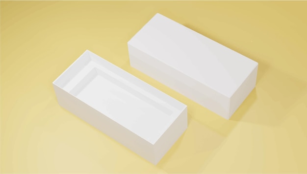 White box packaging template