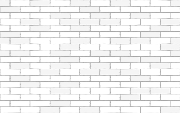 White brick wall seamless texture vector minimal background