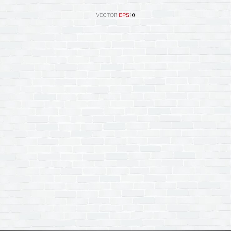 Vector white brick wall texture illustration