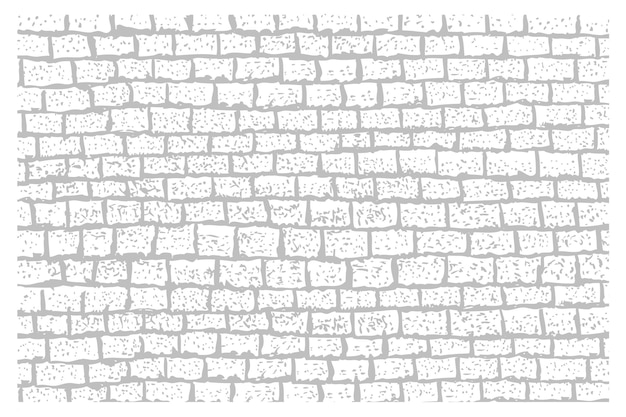 A white brick wall with a rough texture.