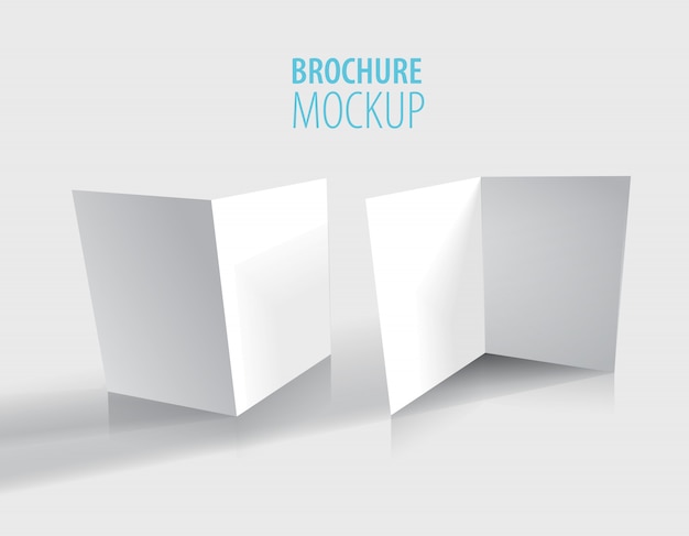 Вектор Белый дизайн брошюры, изолированные на серый.