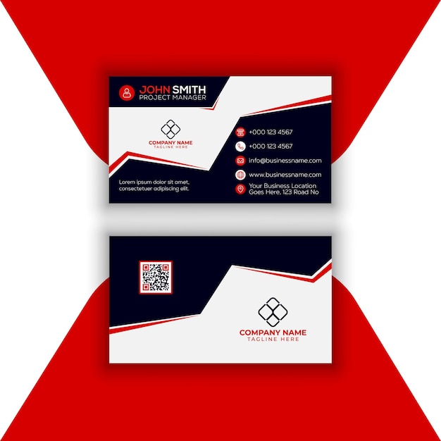 Vector white business card template