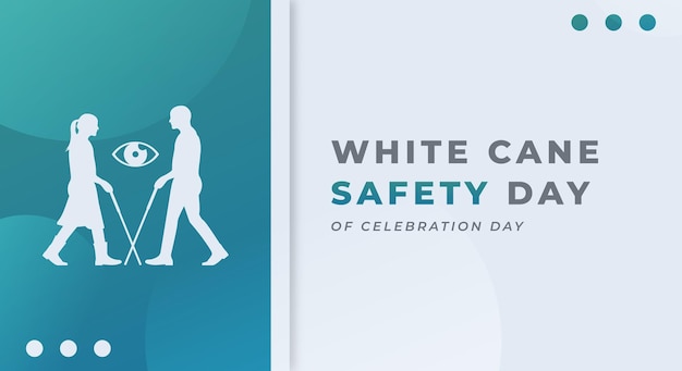 Vector white cane safety day celebration vector design for background poster banner advertising