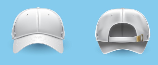 Vector white cap template set