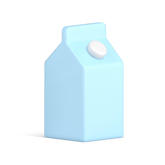 white cardboard box with lid shopping drink beverage container realistic d icon vector illustration