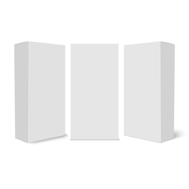 Vector white cardboard box