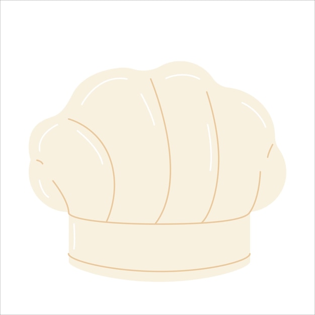 white chefs hat isolated on white background