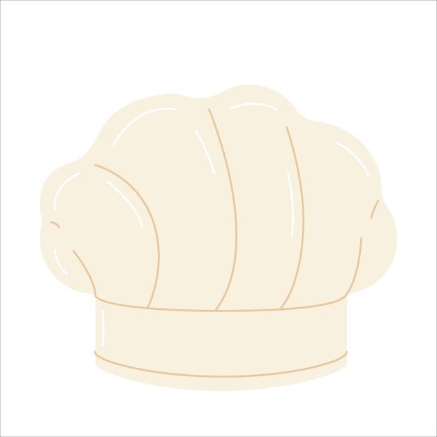 White chefs hat isolated on white background