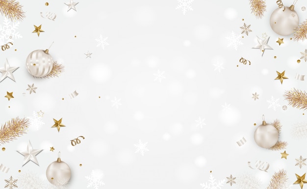 White christmas background with space for text