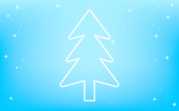 White christmas white fir trees and sparkling snow falling background