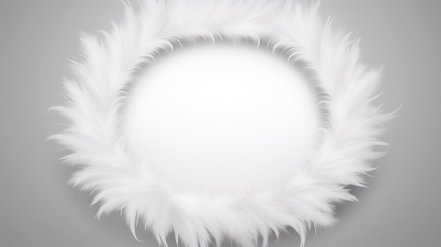 Vettore un cerchio bianco su uno sfondo grigio