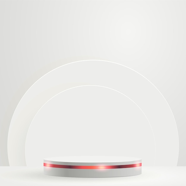 White circle stage background illustration