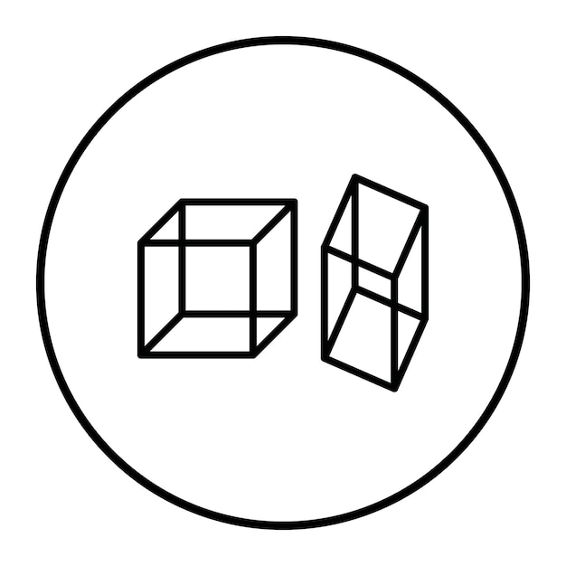 Vector a white circle with cubes on it and a white background