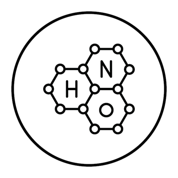 Vector a white circle with the letters h and h on it
