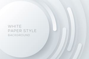 White circular paper style background