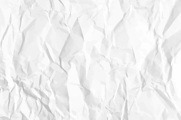 White clean crumpled paper background horizontal crumpled empty paper template for posters