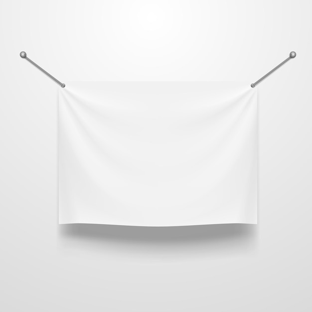 White Clear Textile Banner Template