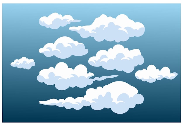 Vector white cloud illustration vector